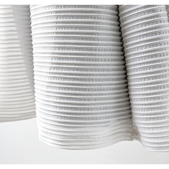 Guess Striped Textured Fit & Flare V-Neck Dress - Picture 4 of 8